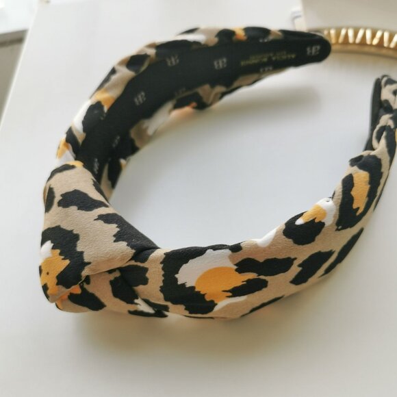 Alicia Bonnie On The Prowl Leopard Knotted Headband New - Picture 1 of 4